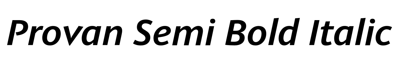 Provan Semi Bold Italic